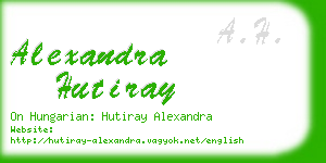 alexandra hutiray business card